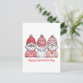Happy Valentines Day Shih Tzu Dogs Briefkaart (Staand voorkant)
