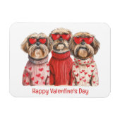 Happy Valentines Day Shih Tzu Dogs Magneet (Horizontaal)