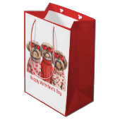 Happy Valentines Day Shih Tzu Dogs Medium Cadeauzakje (Achterkant Gekanteld)