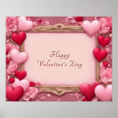 Happy Valentine's Day Sign Style Poster (Voorkant)