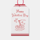Happy Valentine's Day Simple That's Amore Red Cadeaulabel (Voorkant)