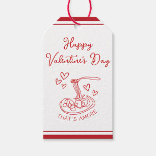 Happy Valentine's Day Simple That's Amore Red Cadeaulabel