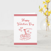 Happy Valentine's Day Simple That's Amore Red Kaart (Gele Bloem)