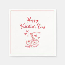 Happy Valentine's Day Simple That's Amore Red Servet