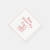 Happy Valentine's Day Simple That's Amore Red Servet (Hoek)