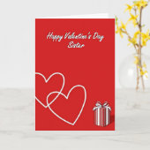 Happy Valentines Day Sister Love Card Kaart (Gele Bloem)