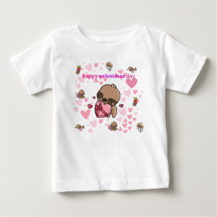 Happy Valentine's Day Sloth Kinder T-shirt