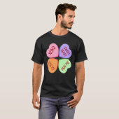 Happy Valentines Day Snoep Conversation Hearts T-shirt (Voorkant volledig)