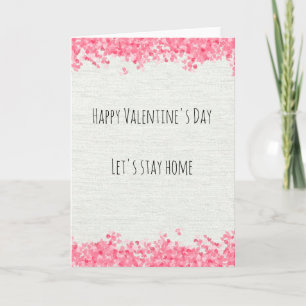 Happy Valentine's Day Social Distancing Quarantine Kaart