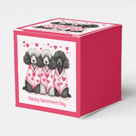 Happy Valentines Day Standaard Poedel Honden Bedankdoosjes