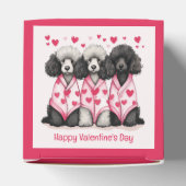 Happy Valentines Day Standaard Poedel Honden Bedankdoosjes (Bovenkant)
