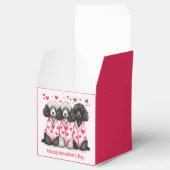 Happy Valentines Day Standaard Poedel Honden Bedankdoosjes (Geopend)