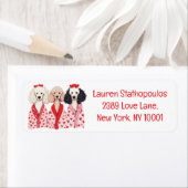 Happy Valentines Day Standaard Poedel Honden Etiket (Insitu)