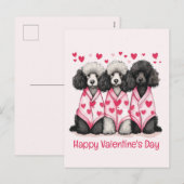 Happy Valentines Day Standaard Poedel Honden Feestdagenkaart (Voorkant / Achterkant)