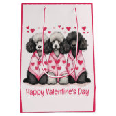 Happy Valentines Day Standaard Poedel Honden Medium Cadeauzakje (Achterkant)