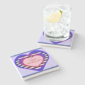 Happy Valentine's Day Stenen Onderzetter (Zijkant)