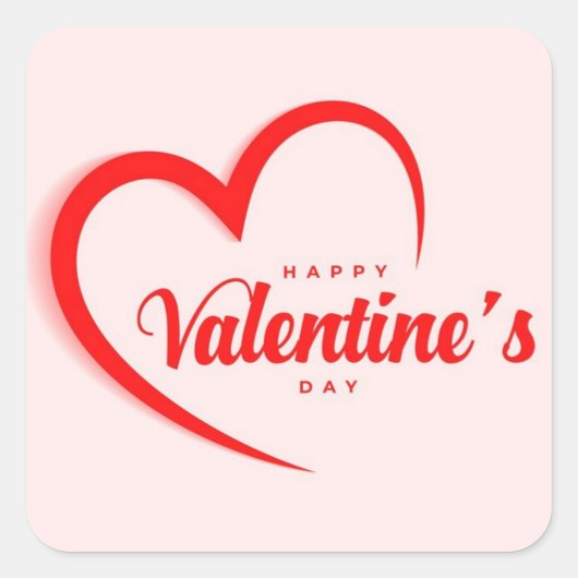 Happy Valentines Day Sticker (Voorkant)