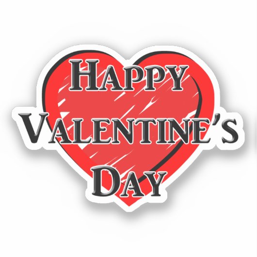 Happy Valentine's Day Sticker (Voorkant)