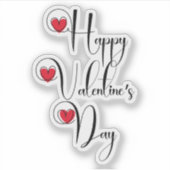 Happy Valentines Day Sticker (Voorkant)