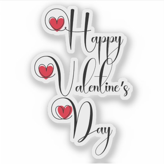 Happy Valentines Day Sticker (Voorkant)