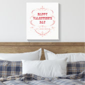 Happy Valentine's Day stretched canvas Afdruk (Insitu (Slaapkamer))
