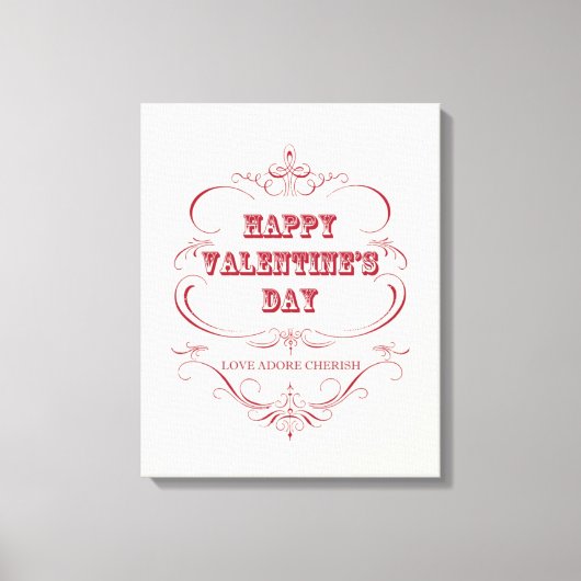 Happy Valentine's Day stretched canvas Afdruk (Voorkant)