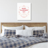 Happy Valentine's Day stretched canvas Afdruk (Insitu (Slaapkamer))