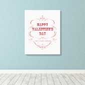 Happy Valentine's Day stretched canvas Afdruk (Insitu (Houten vloer))