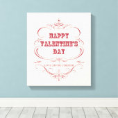 Happy Valentine's Day stretched canvas Afdruk (Insitu (Houten vloer))