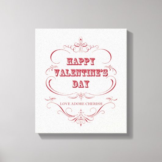 Happy Valentine's Day stretched canvas Afdruk (Voorkant)