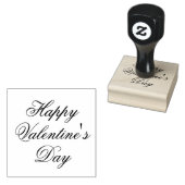 Happy Valentines Day Stylish Text Rubberstempel (Gestempeld)