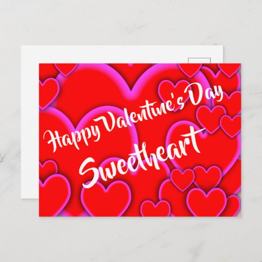 Happy Valentines Day SweeLieverd Romantic Briefkaart (Voorkant / Achterkant)