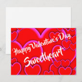 Happy Valentines Day SweeLieverd Romantic Informatiekaartje (Voorkant / Achterkant)