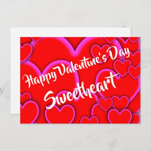 Happy Valentines Day SweeLieverd Romantic Informatiekaartje (Voorkant / Achterkant)