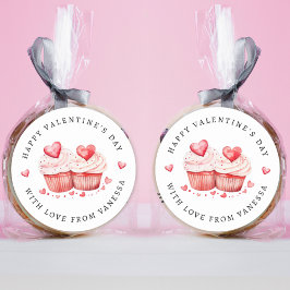 Happy Valentine's Day Sweet Cupcakes Sticker