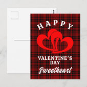 HAPPY VALENTINE'S DAY SWEETHEART BRIEFKAART (Voorkant / Achterkant)