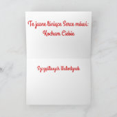 Happy Valentine's Day-Szczęśliwych Walentynek Kaar Feestdagen Kaart (Binnen)