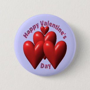 Happy Valentines Day T-shirts en cadeautjes Ronde Button 5,7 Cm