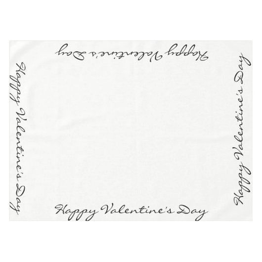 Happy Valentine's Day Tablecloth Tafelkleed (Voorkant (Horizontaal))