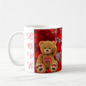 Happy Valentine's Day Teddy Bear Heart Cute Koffiemok (Links)