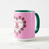 Happy Valentine's Day Teddy Bear Koffie Mok (Voorkant rechts)