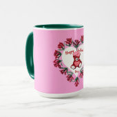 Happy Valentine's Day Teddy Bear Koffie Mok (Voorkant links)