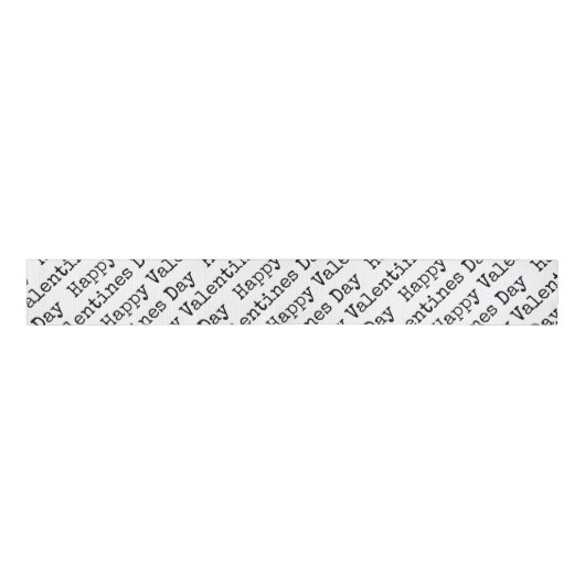 Happy Valentines Day Text Pattern Love Friendship Grosgrain Lint (Voorkant)