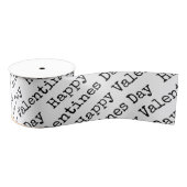 Happy Valentines Day Text Pattern Love Friendship Grosgrain Lint (Spoel)
