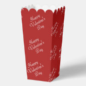 Happy Valentines Day Text Pattern Stylish Popcorn Bedankdoosjes (Achterkant)