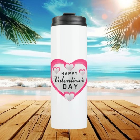 Happy Valentine's Day Thermal Tumbler: Liefde Dage Thermosbeker