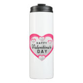 Happy Valentine's Day Thermal Tumbler: Liefde Dage Thermosbeker (Voorkant)