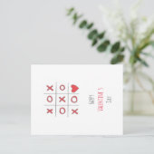 Happy Valentine's Day Tic-Tac-Toe Postcard Feestdagenkaart (Staand voorkant)