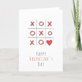 Happy Valentine's Day Tic-Tac-Toe vouwbare Kaart