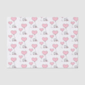 Happy Valentine's Day Tissue Paper Cat Pink Hearts Tissuepapier (Voorkant)